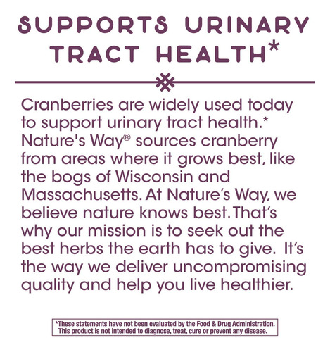 Nature's Way Standardized Cranberry; 90% Fruit Solids Per Se