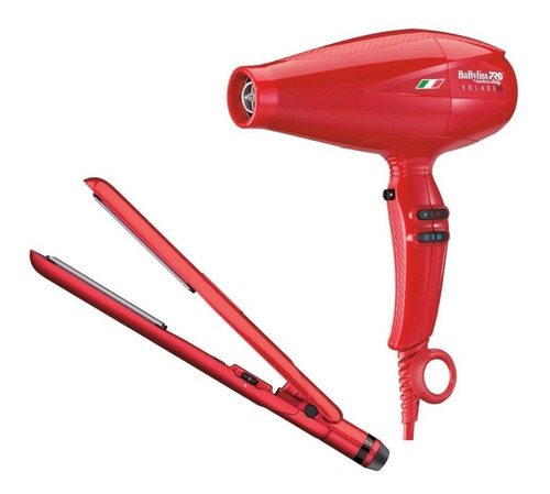 Babyliss Ferrari V1 Combo Secadora Y Plancha De Espejo, Rojo