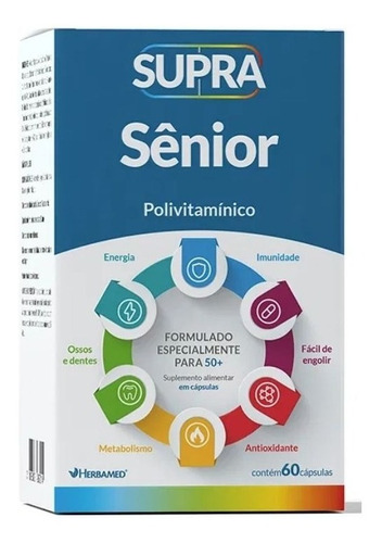 Supra Sênior Polivitamínico - 60 Cápsulas - Herbamed Sabor Without flavor