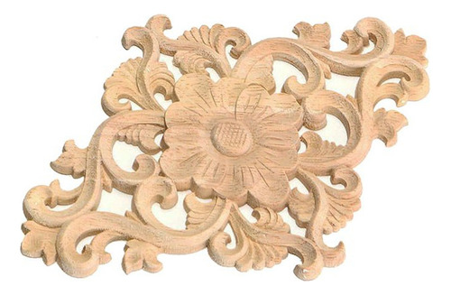 Muebles De Hogar Con Apliques De Madera Tallada Sin Pintar,