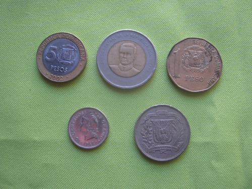 República Dominicana  Lote De 5 Monedas Diferentes