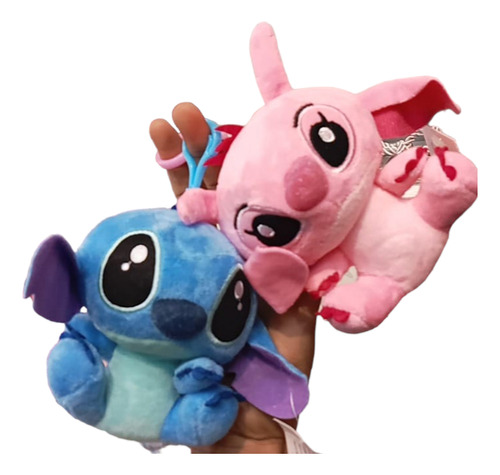 Peluche Llavero Stich Y Angel Regalos Detalles Bonitos Suave