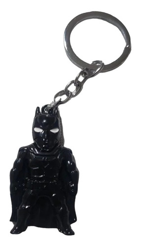 Llavero De Lujo Metalizado Batman Negro