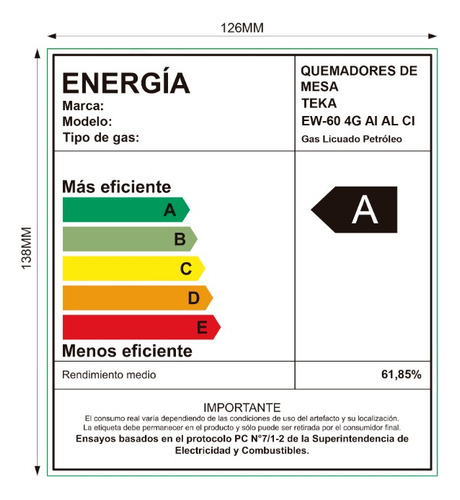 Encimera Gas Teka Ew-60 4g Ai Al Ci But 4 Quemadores Negro