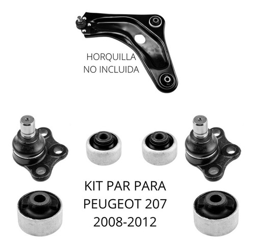 Kit Bujes Y Par De Rotulas Para Peugeot 207 2008-2012