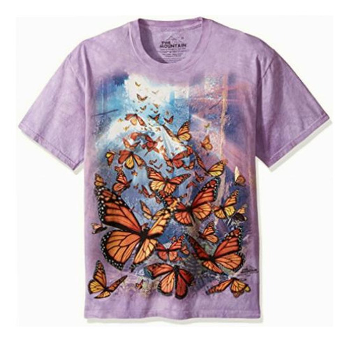 The Mountain Camiseta Monarch Butterflies Para Hombre, Color Púrpura/ombre Force