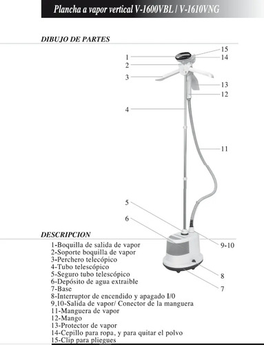 Plancha Vapor Vertical Sindelen 1600vbl 1,4lt Elimina Olores | Cuotas sin  interés