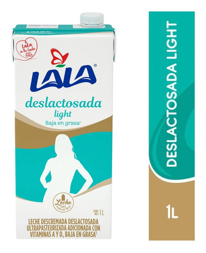 Leche Lala Deslactosada Light Baja En Grasa 1 Litro