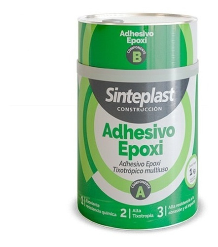 Adhesivo Epoxi Sinteplast Construcción Mortero Adhesión 1kg