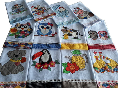 Pano De Prato Patchwork - 20 Unid 85,00-2 Kits  Frete Gratis