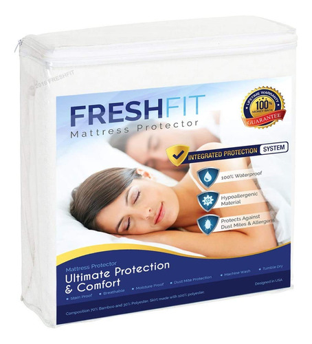 Freshfit Protector De Colchon De Bambu De Alta Calidad, Impe