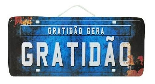 Placa Carro Decorativa Enfeite Gratidao Area De Lazer Mdf