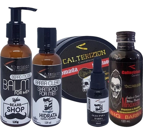 Kit Balm + Shampoo +  Oleo + Pomada Promoção Black Fraday