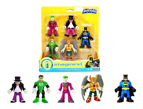 Set 5 Muñecos Imaginex Dc Super Friends Batman Guason
