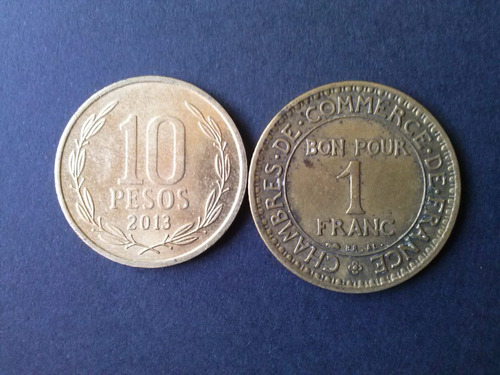 Moneda Francia 1 Franco 1923 Bronce (c16)