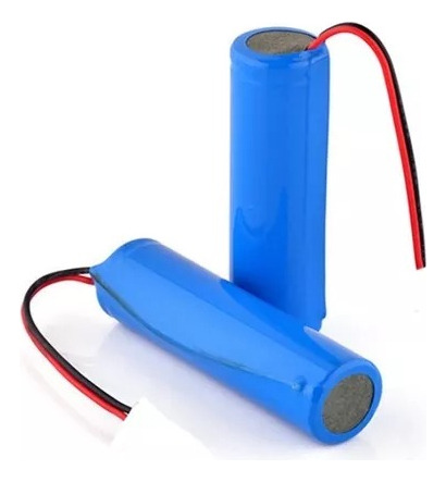 Batería D Litio Recargable 18650 Azul Con Cable 3.7v 1200mah