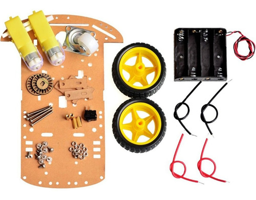 Chasis Carro Robot 2 Llantas For Arduino