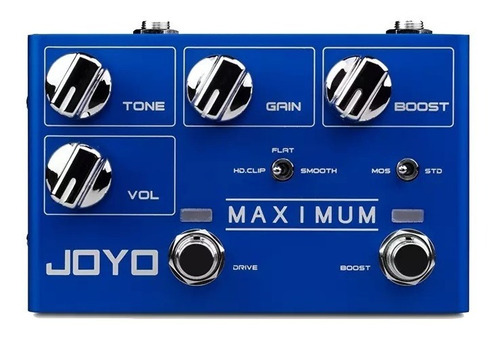 Pedal Maximum Booster Overdrive Joyo R05 Color Azul