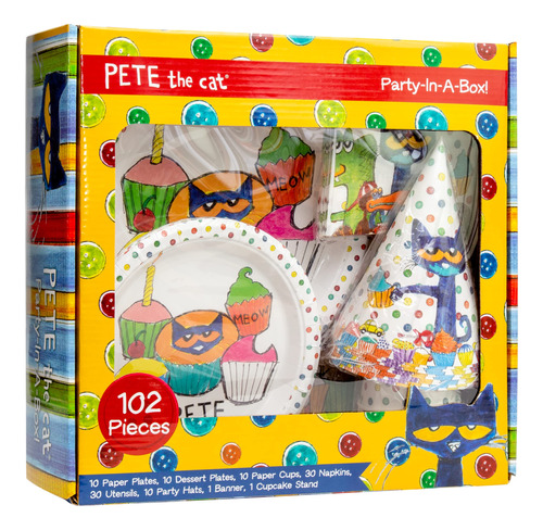 Pete The Cat Party In Box Kit Sirve Para 10 Persona Plato Ma