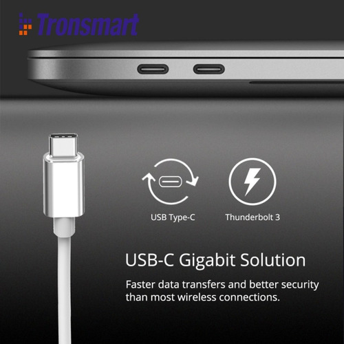 Adaptador Usb-c 3.1 Macho A Rj45 Gigabit Ctl01 Tronsmart