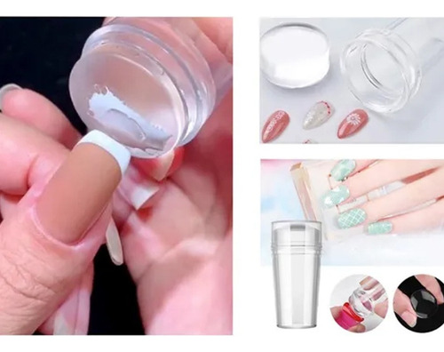 Sello De Uñas De Silicona Transparente Para Francesinha, 6 U
