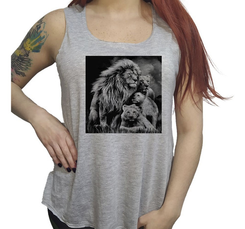 Musculosa Acampanada Leones Familia Madre Padre Hijos