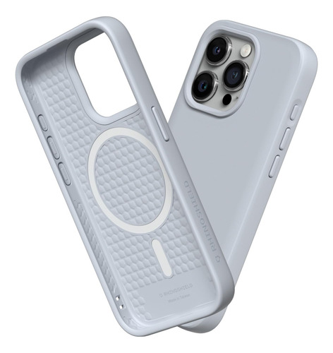 Funda Rhinoshield Solidsuit Qi Para iPhone 15 Pro Max -grey