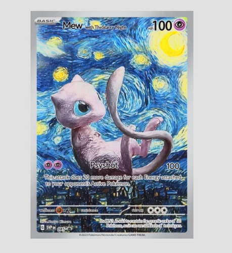Pack 18 Tarjetas Van Gogh Tcg Diy Museo Pokemon Pikachu