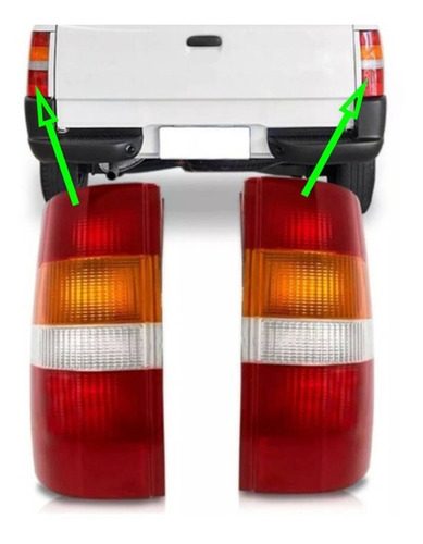 Imagen 1 de 7 de Juego Faros Traseros P/ford Transit Courrier 96 97 98 99 00