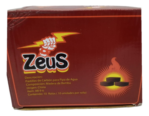 Caja Carbón Narguile Zeus