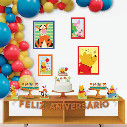 Kit Festa Fácil Ursinho Pooh - Decoração De Aniversário