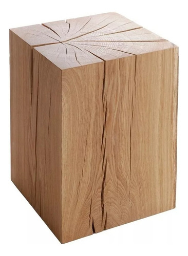 1 Cubo Taburete De Madera De 15cm X 20cm X 60cm