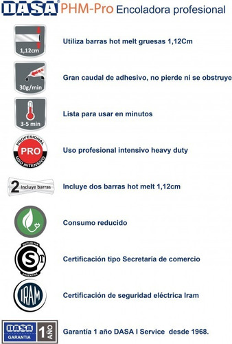 Imagen 2 de 4 de Pistola Encoladora 180w - 30grs X Minuto +2 Barras Suprabond