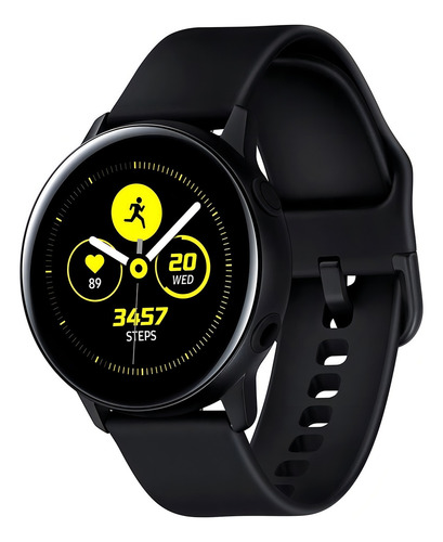 Samsung Galaxy Watch Active (Bluetooth) tela de 1.1" com pulseira de fluoroelastómero - cor preto - Excelente (Recondicionado)