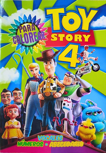 Libro Para Colorear Educativo Extra Grande De Toy Story 4 