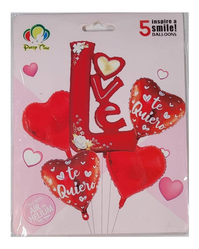 Set Frase Love 98cm + 4 Corazones De 45cm