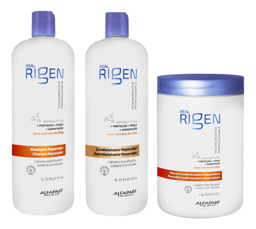 Alfaparf Real Rigen Repair Shamp, Cond E Masc Reparador 1l