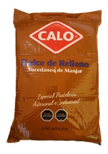 Sucedaneo De Manjar Dulce Relleno Calo 6 Kg( 2uni) Super