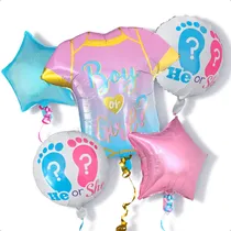 Comprar Kit Globos Baby Shower Fiesta Revelación De Genero Niño Niña