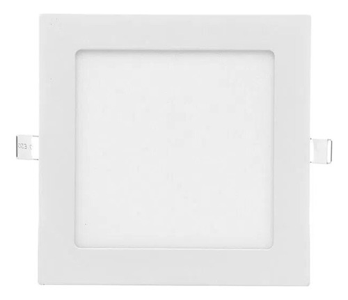 Panel Plafon Led Sica Techo 12w Cuadrado Backlit Embutir Color Blanco