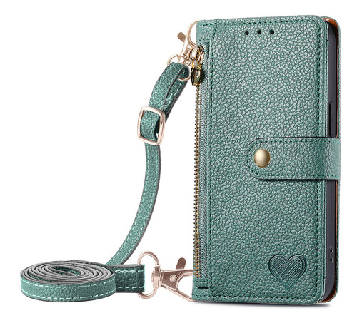 B Funda Tipo Cartera Con Cierre De Piel Tipo Bandolera For