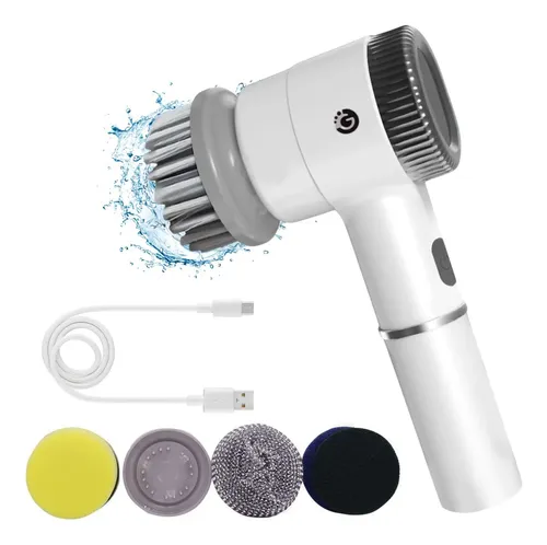 Cepillo Giratorio Eléctrico Recargable Para Limpieza Ideal Blanco