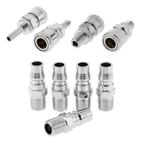 9 Pcs Conector Neumático Acoplamiento Acoplador De
