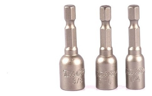 Set 3 Adaptador Magnético 1/4'', 5/16'', 3/8'' Makita