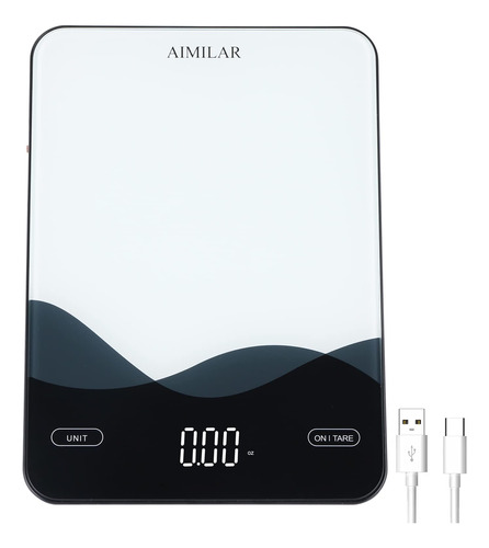 Aimilar - Bscula Digital Cargable Para Alimentos De Cocina,