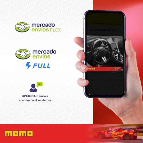 Imagen 8 de 10 de Funda Para Volante Auto Momo Cuero
