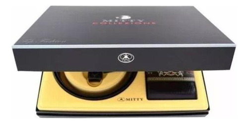 Kit Carteira Mitty M1chs4 - Cinto, Chaveiro, Couro, Prata