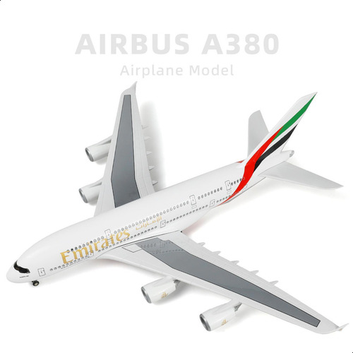 1/160 Airbus A380 Uae/emirates Gran Diecast De 18 Pulgadas