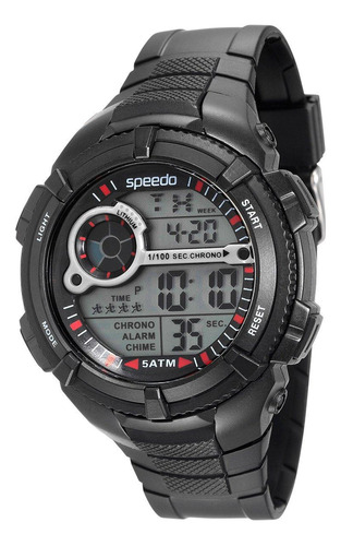 Relógio Speedo Digital 81130g0evnp1k2 Preto E Vermelho 81130