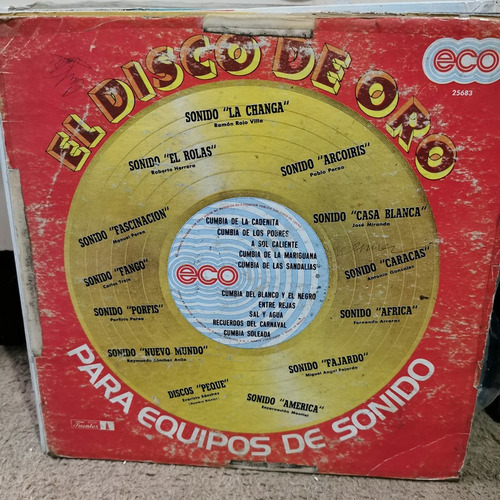 Disco Lp El Disco De Oro- Para Equipo De Sonido,cc